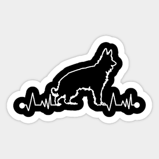 German shepherd heartbeat Sticker